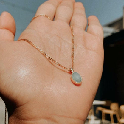 復古藍色水滴傳說項鍊 Blue Stone Necklace