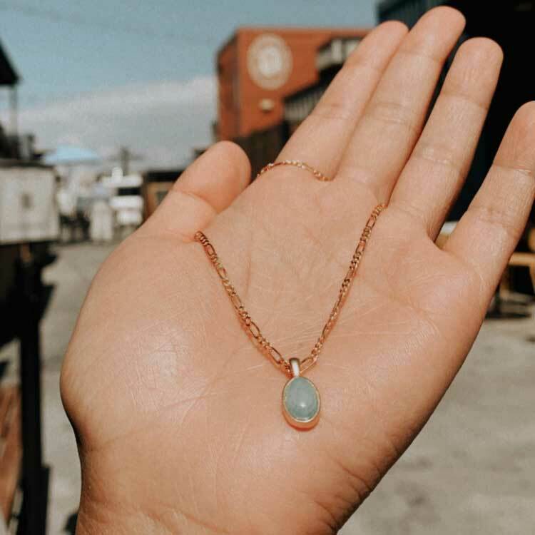 復古藍色水滴傳說項鍊 Blue Stone Necklace