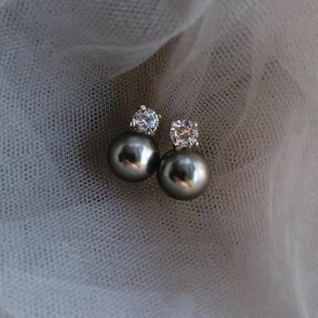 大溪地女孩黑珍珠耳環 Black Pearl Earrings