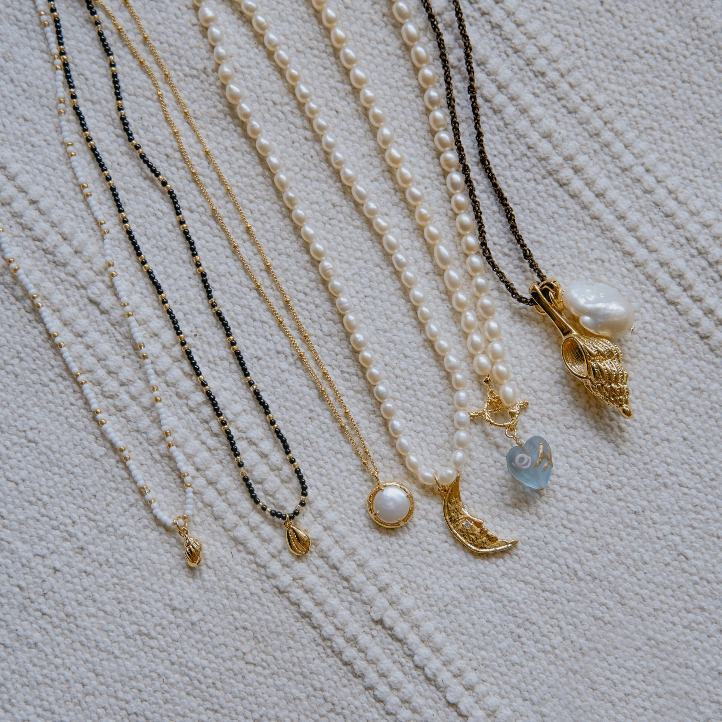 貝殼與珍珠海洋邂逅項鍊 Seashell and Pearl Necklace